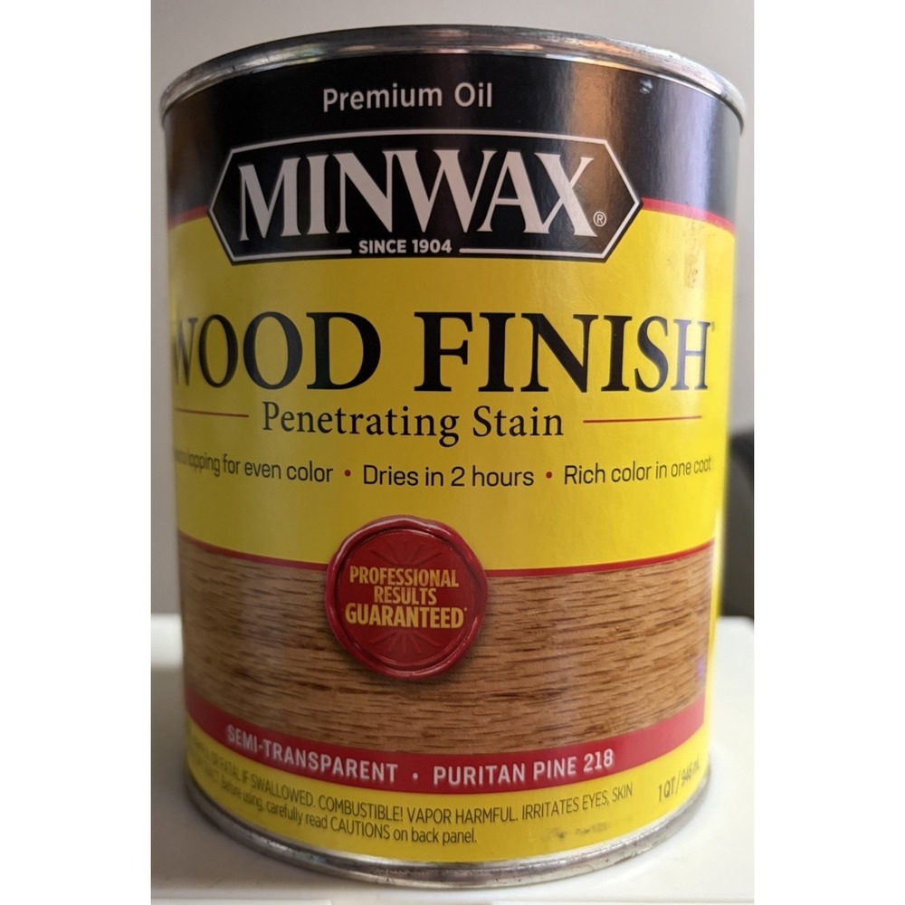 NEW Minwax PURITAN PINE 218 1 Qt 32 oz Wood Stain Finish DISCONTD *DENTED CAN*
